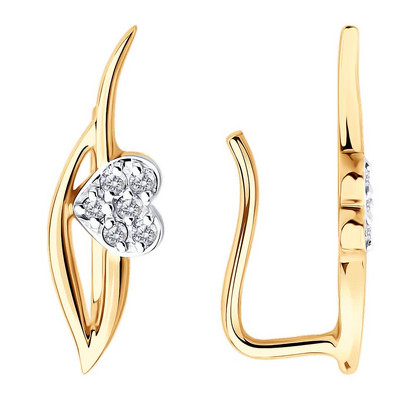 Cercei din aur cu zirconii