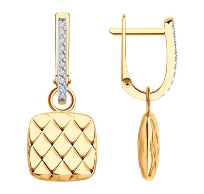 Cercei din aur cu zirconii