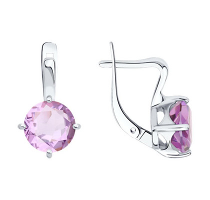 Cercei din argint cu ametiste
