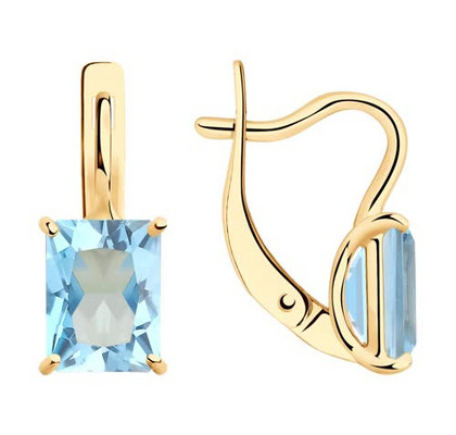 Cercei din aur cu topaze