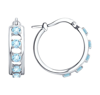 Cercei din argint cu topaze