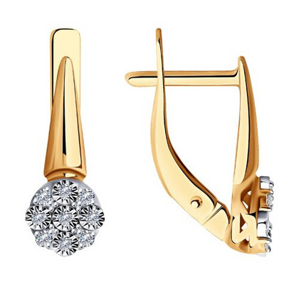 Cercei din aur cu diamante