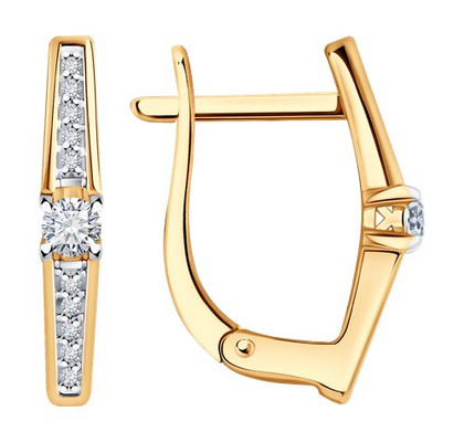 Cercei din aur cu diamante