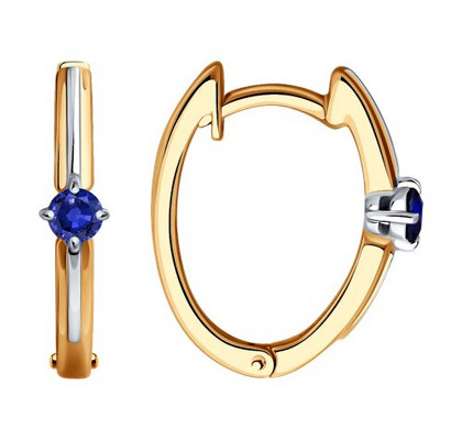 Cercei din aur cu safire