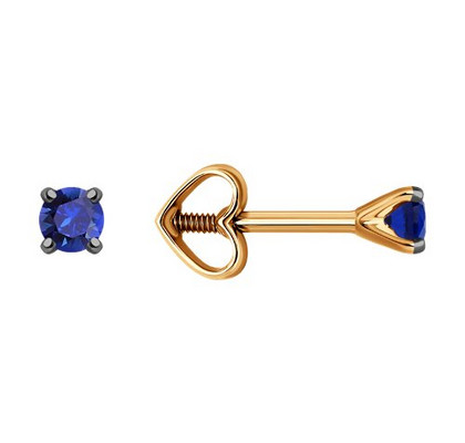 Cercei din aur cu safire