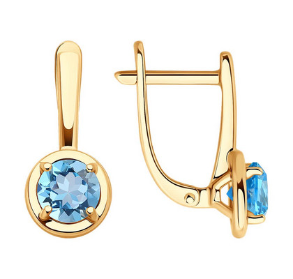 Cercei din aur cu topaze