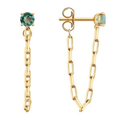 Cercei din aur cu topaze