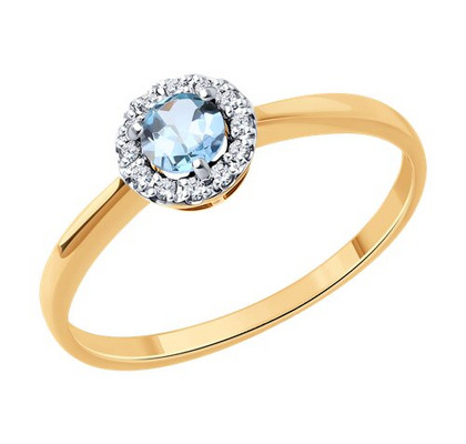 Inel din aur cu topaz