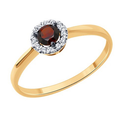 Inel din aur cu granat