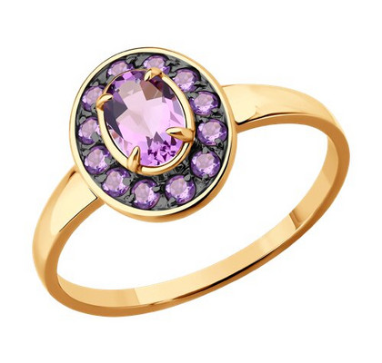 Inel din aur cu ametist