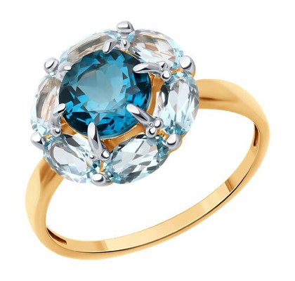 Inel din aur cu topaz
