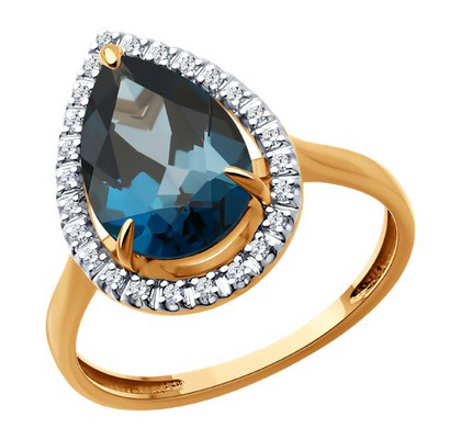 Inel din aur cu topaz