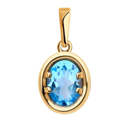 Подвеска из золота с топазом 