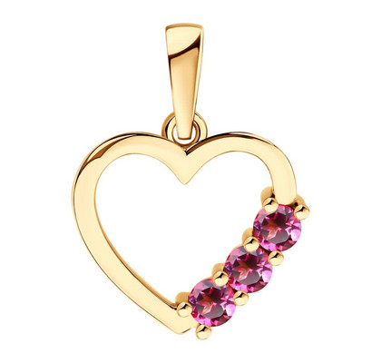 Подвеска из золота с топазами