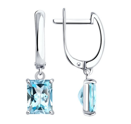 Cercei din argint cu topaze