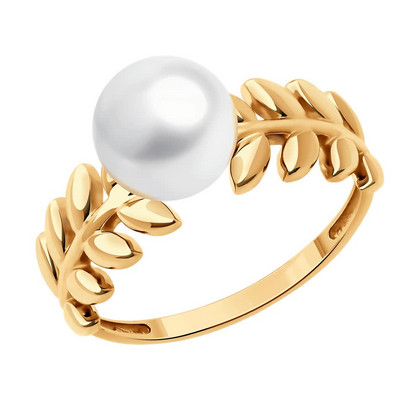 Inel din aur cu perlă