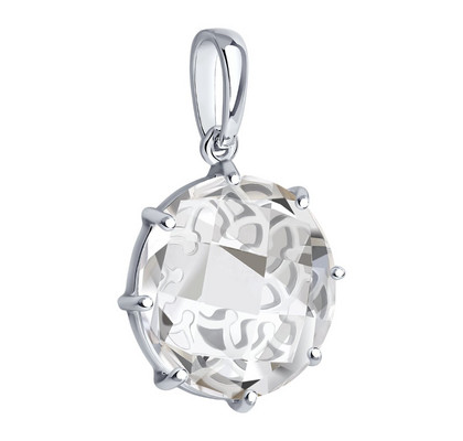 Pandantiv din argint cu cristal de stâncă