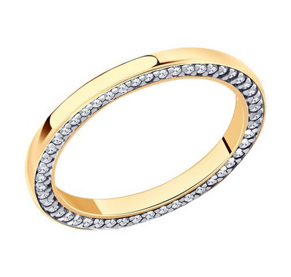 Inel din argint placat cu aur cu fianite