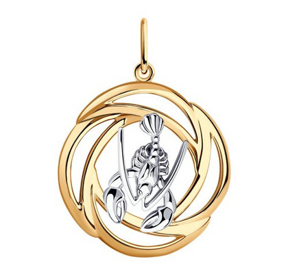 Pandantiv din argint placat cu aur