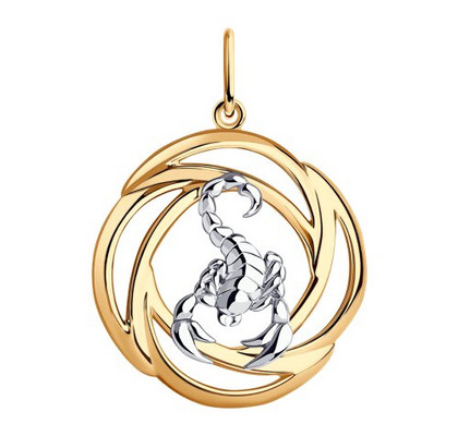 Подвеска из золочёного серебра