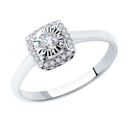 Inel din Aur Alb cu Diamante