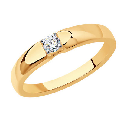 Кольцо из золота с бриллиантом 