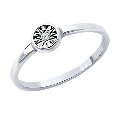 Inel din argint cu diamant