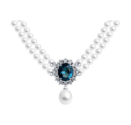 Colier din argint cu pietre mixte