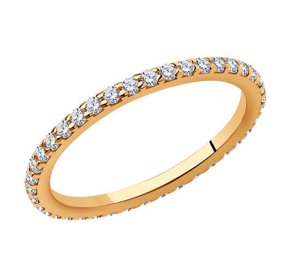 Inel din argint aurit cu zirconiu cubic