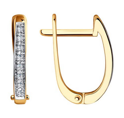 Cercei din aur cu diamante