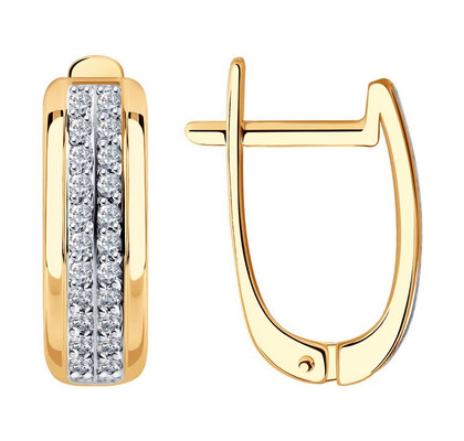 Cercei din aur cu diamante