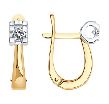 Cercei din aur cu diamante