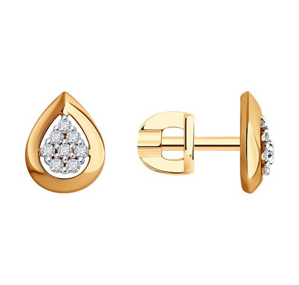 Cercei din aur cu diamante