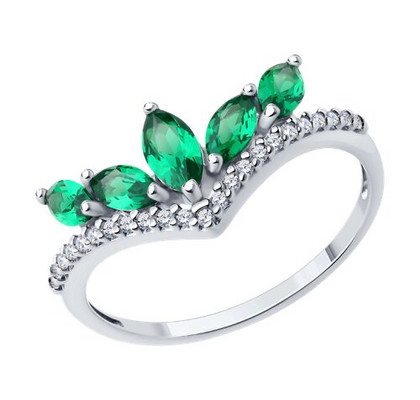 Inel din argint cu sitaluri și fianite