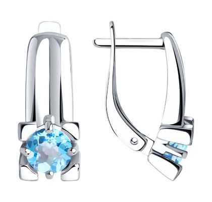 Cercei din argint cu topaze