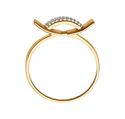 Inel din argint aurit cu zirconiu cubic