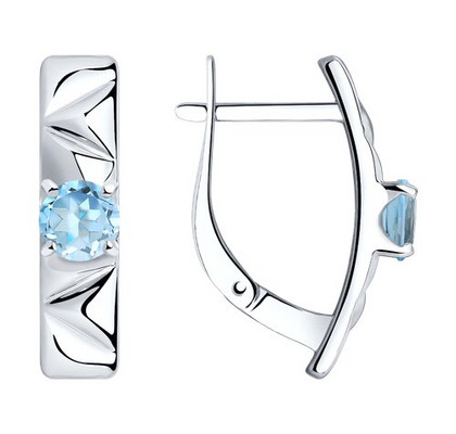 Cercei din argint cu topaze