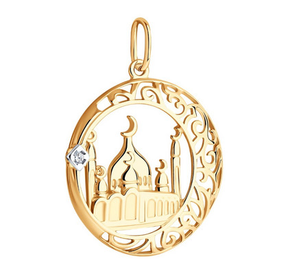 Pandantiv din argint aurit cu zirconiu cubic44